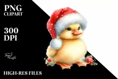 Cute Baby Duck,Watercolor PNG Product Image 3
