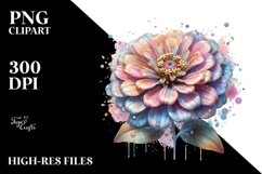 Shiny Transparent Zinnia PNG Product Image 3