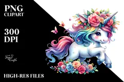 Vibrant Baby Unicorn PNG Product Image 2