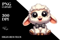 Playful Lamb with Expressive Eyes, PNG Product Image 2