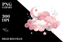 Whimsical Pinkish Cloud PNG Product Image 2