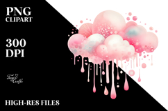 Simple Colorful Pinkish Cloud PNG Product Image 2