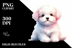 Cute Watercolor Bichpoo with Christmas Gifts Product Image 3