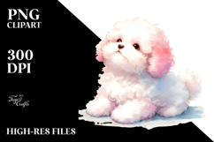 Cute Bichpoo Illustration, High-Res PNG Product Image 2