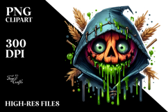 Funny Scare Crow with Spooky Hoodie PNG Product Image 2