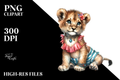 Digital Cute Lion Beachwear PNG Product Image 2