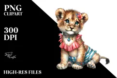 Digital Cute Lion Beachwear PNG Product Image 2