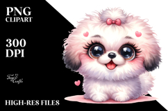 Cute Cartoon Bichpoo PNG Product Image 2