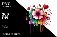 Simple Watercolor with Sketches and Hearts PNG Product Image 2