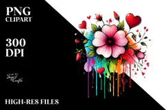 Simple Watercolor with Sketches and Hearts PNG Product Image 2