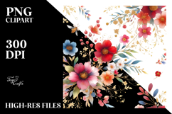 Colorful Red Flowers PNG Product Image 2