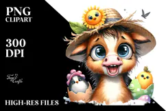 Funny Baby Horse Chick | Sublimation | Clipart Product Image 2