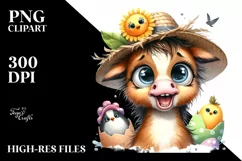 Funny Baby Horse Chick | Sublimation | Clipart Product Image 3