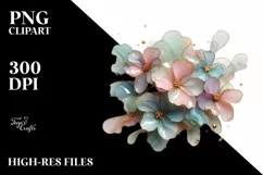 Glossy Impatiens Watercolor PNG Product Image 3