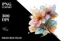 Glossy Impatiens Watercolor PNG Product Image 1