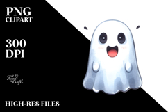 Funny Ghost in Action, PNG Product Image 2