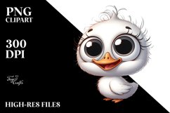Crazy Looking Small Baby Swan Smiling | Clipart Product Image 1