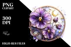 Detailed Wooden Stained Violet | Sublimation | Clipart Product Image 3