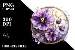 Detailed Wooden Stained Violet | Sublimation | Clipart Product Image 2