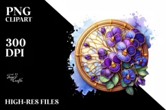 Detailed Wooden Stained Violet | Sublimation | Clipart Product Image 3