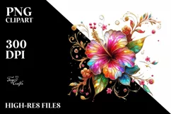 Watercolor Luxury Flower Love Splash Clipart Product Image 1