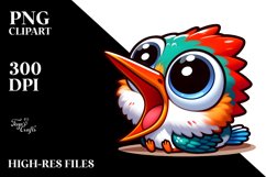 Colorful Baby Kingfisher PNG Product Image 2