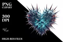 Heart with Spikes, Transparent PNG Product Image 2