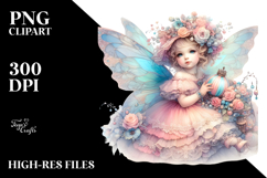 Baby Fairy at Victorian Ball, Watercolor PNG Product Image 2