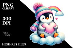 Pastel Penguin on Cloud PNG Product Image 2