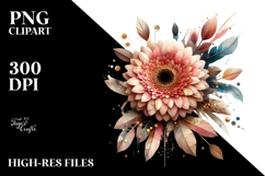 Abstract Gerbera Made of Material PNG Product Image 2