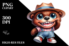Bear with Hat and Shorts | Sublimation | Clipart Product Image 2
