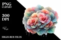 Glossy Metallic Begonia, Transparent PNG Product Image 1