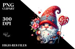 Valentines Gnome with Hat PNG Product Image 2