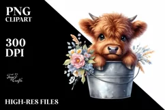 Whimsical Cow Portrait, Transparent PNG Product Image 1