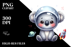 Funny Cute Koala Astronaut | Sublimation | Clipart Product Image 2
