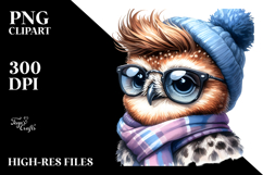 Vibrant Owl in Watercolor, High-Res PNG Product Image 2