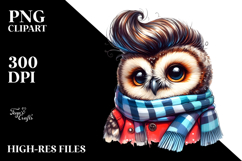 Funny Posing Owl PNG Product Image 2