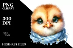 Cute Baby Chicken with Clothes PNG Product Image 3