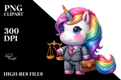 Rainbow Unicorn in Style Clipart Product Image 2