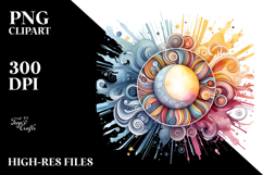 Colorful Sun Drawing Clipart Product Image 2