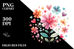 Simple Cute Boho Flower PNG Product Image 2