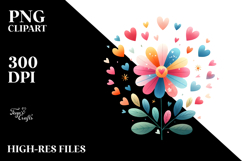 Simple Cute Boho Flower PNG Product Image 2