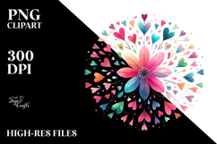 Simple Cute Boho Flower PNG Product Image 2