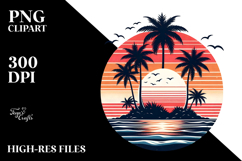 Tropical Island Sunset, 20 oz Tumbler PNG Product Image 2