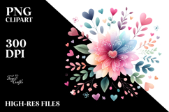 Simple Cute Boho Flower PNG Product Image 2