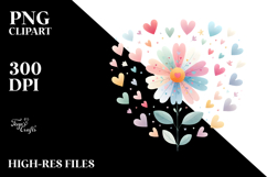 Simple Cute Boho Flower PNG Product Image 2