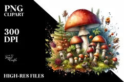Detailed Mushroom PNG Product Image 1