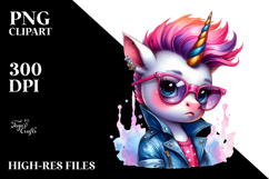 Vibrant Unicorn in Watercolor, High-Res PNG Product Image 2