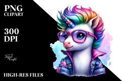 Vibrant Unicorn in Watercolor, High-Res PNG Product Image 2