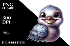 Funny Baby Dove Portrait | Sublimation | Clipart Product Image 2